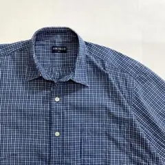 90s OldUNIQLO オールドユニクロ チェックシャツ紺タグCity