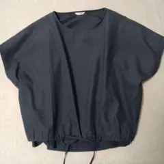 LE GLAZIK ネイビー 半袖シャツブラウス