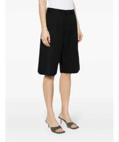 vaquera ショーツ　黒　lace up back shorts