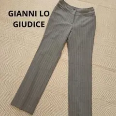 GIANNI LO GIUDICE パンツ グレー ストライプ スラックス