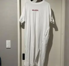 MILKFED. ホワイト Tシャツ 1995年膝下丈ワンピース