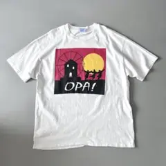 90s 古着 OPA! プリントTシャツ XL ホワイト 白 半袖 ヘインズ