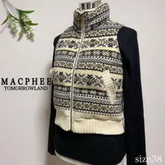 MACPHEE マカフィー ノルディック柄ニットベスト