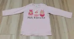 Hot Biscuits ピンク 長袖Tシャツ