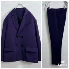 『G.O.C ジーオーシー』オーバーサイズダブルテーラードジャケット＋パンツ 紫