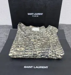 【希少柄】SAINT LAURENT クロコダイル総柄シャツ 正規品 美品