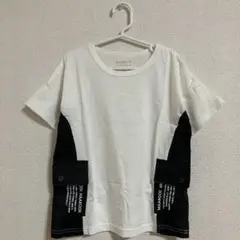 maarook ポケット付き 半袖 Tシャツ オフホワイト チャコール 120