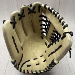 ミズノ 一般軟式用 エムジーソフター 外野手向き ブロンド×ブラック 左投