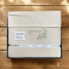 未使用品　BALMAIN　バルマン　シルク混綿　毛布　シングル140✖️200