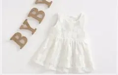 新品キッズワンピース 白 95cm