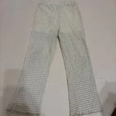 Samansa Mos2 チェックフレアパンツ