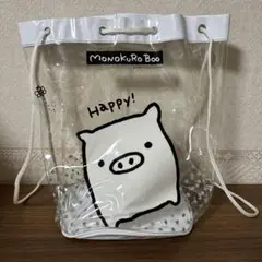 サンエックス モノクロブー ビーチバッグ プールバッグ ビニールバッグ