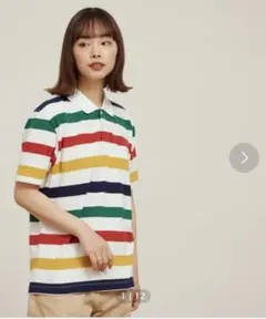 アーノルドパーマー　マルチボーダーカノコシェアポロシャツ