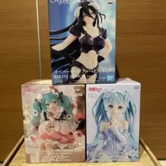 【未開封】アルベド、初音ミクフィギュア3点セット