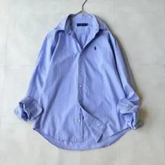 美品✨Ralph Lauren BDストライプシャツ サックス 160
