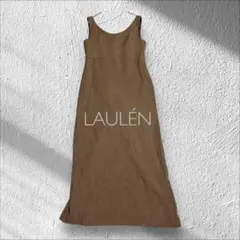 ローレン ノースリーブワンピース 茶 上品 夏コーデ◎
