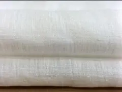 A235・訳有・麻100%・W幅・オフ白2m・ネップ加工
