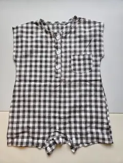 チェック柄ロンパース 73cm