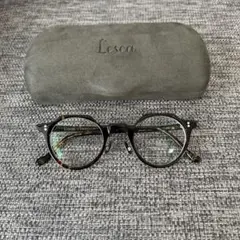 極美品✨Lesca レスカ lunetier HERI  ヘリ ブラック 度なし 極美品 Lesca レスカ lunetier HERI ヘリ ブラック 度なし