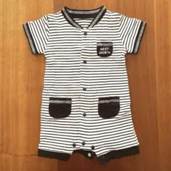 半袖ロンパース　新生児　ボーダー