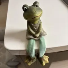 カエルの置物 樹脂製 約15cm