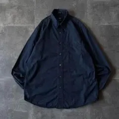 2007年製 OLD GAP 長袖シャツ 無地 L ネイビー A304