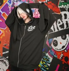 うさ耳付きフードFULL FACE ZIP OUTER NieR ニーア