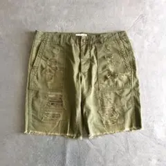 デニム&サプライ ラルフローレン ミリタリー ショートパンツ ダメージ加工 36
