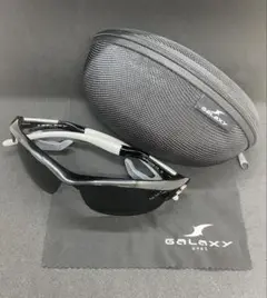【新品未使用・ケース＋クロス付】鼻パッドなし 軽量スポーツ 偏光サングラス 黒