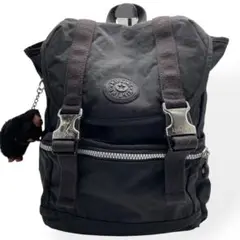 美品　Kipling キプリング　リュックサック　デイパック　ブラック　ナイロン