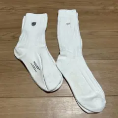 MOUSSY SLYリブ編み ホワイトソックス 2足