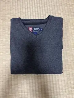 CHAPS ラルフローレンダークグレー Vネック 長袖 M