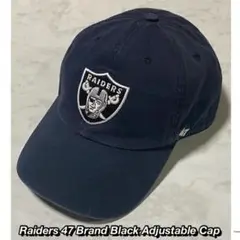 Raiders 47 Brand Black Adjustable Cap