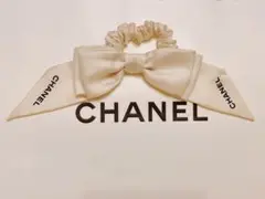 激レア CHANEL シャネル 新作 新品 シルク リボン ホワイト シュシュ