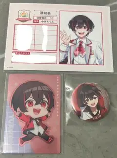【新品：ゆあん】カラフルピーチ カード/プロマイド/缶バッチ　3点セット
