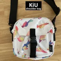 ☆彡美品！kiu キウ ショルダーバック ホワイト バード柄1,599円に値下げ