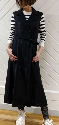 GALENA(ガレナ)部分メッシュ切替ロングジレワンピ