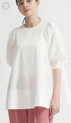 yori ヨリ ランタンAラインブラウス ホワイト 新品未使用タグ付き