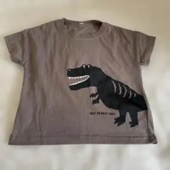 恐竜プリント Tシャツ ブラウン　95センチ