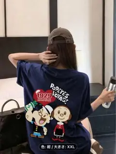 【新品未使用品】レディースポパイTシャツ　XXL 紺色