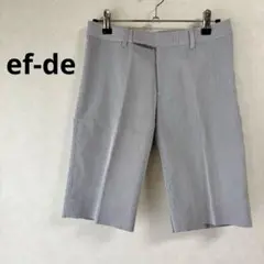 ef-de グレー ストライプ バミューダパンツ　ハーフパンツ　S