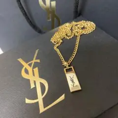 《正規 未使用》イヴサンローラン 金YSL/チャーム ネックレスチェーン
