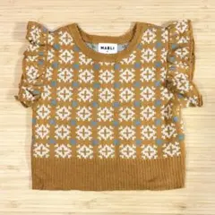 MABLI ニット ノースリーブ フリル 4y