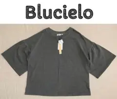 (お値下げ中、新品)ブルーチェロ Blucielo ピグメント袖フレアTシャツ