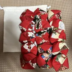 お手玉15個と収納用巾着袋　① ハンドメイド