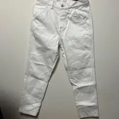 ZARAホワイト ストレートレッグ チノパン