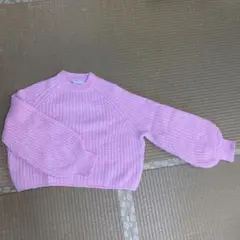 ZARA ショートボリュームニット　ピンク