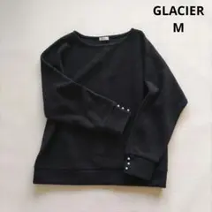 GLACIER　グラシア　ニット　セーター　М　黒　パール　シンプル　大きめ