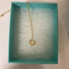 Tiffanyu0026Co. イエローゴールド ミニ オープンハート ネックレス