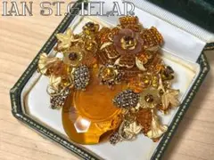 希少 IAN St.GIELAR イアンセントジラー 大ぶり ブローチ ビーズ 希少 IAN St.GIELAR イアンセントジラー 大ぶり ブローチ ビーズ